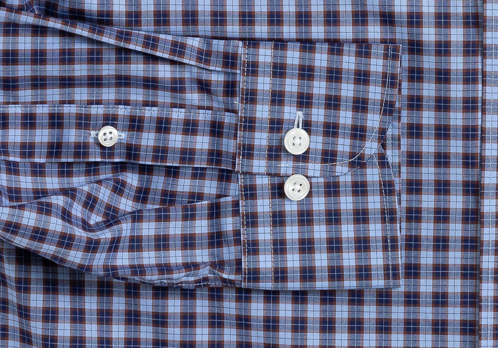 The Blue Parsons Check Dress Shirt Dress Shirt- Ledbury
