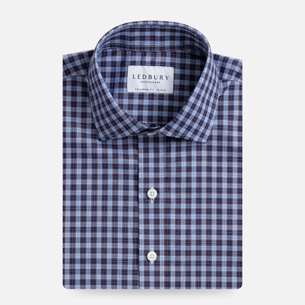 The Blue Parsons Check Dress Shirt Dress Shirt- Ledbury