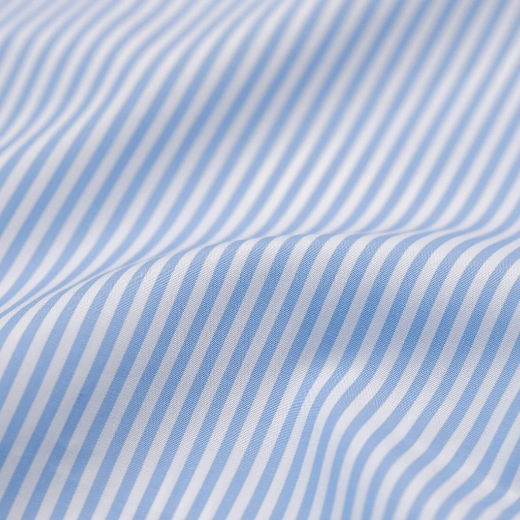 The Blue Wheeler Non Iron Stripe Custom Shirt Custom Dress Shirt- Ledbury