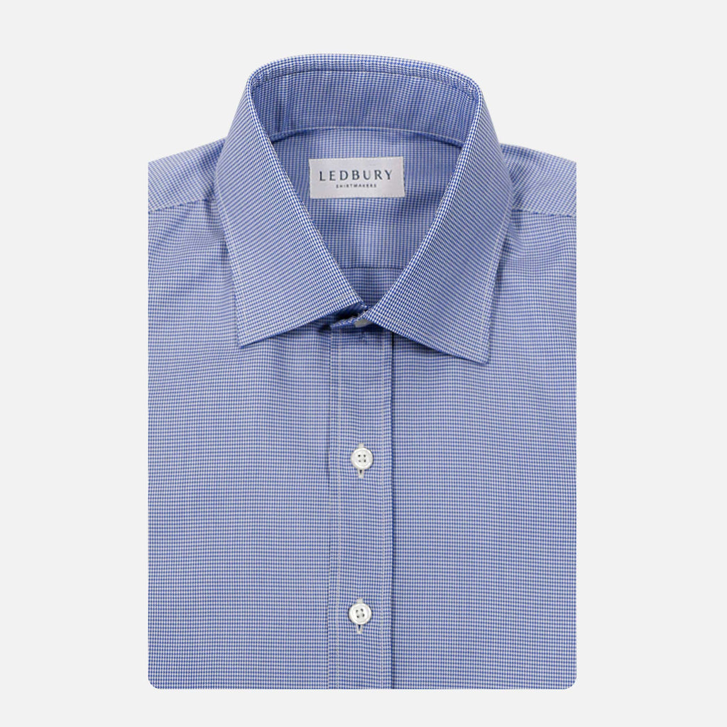 The Blue Wills Houndstooth Custom Shirt Custom Casual Shirt- Ledbury