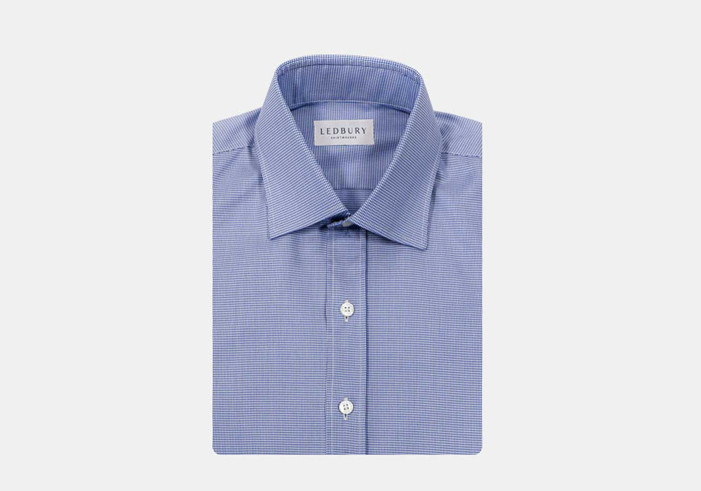 The Blue Wills Houndstooth Custom Shirt Custom Casual Shirt- Ledbury