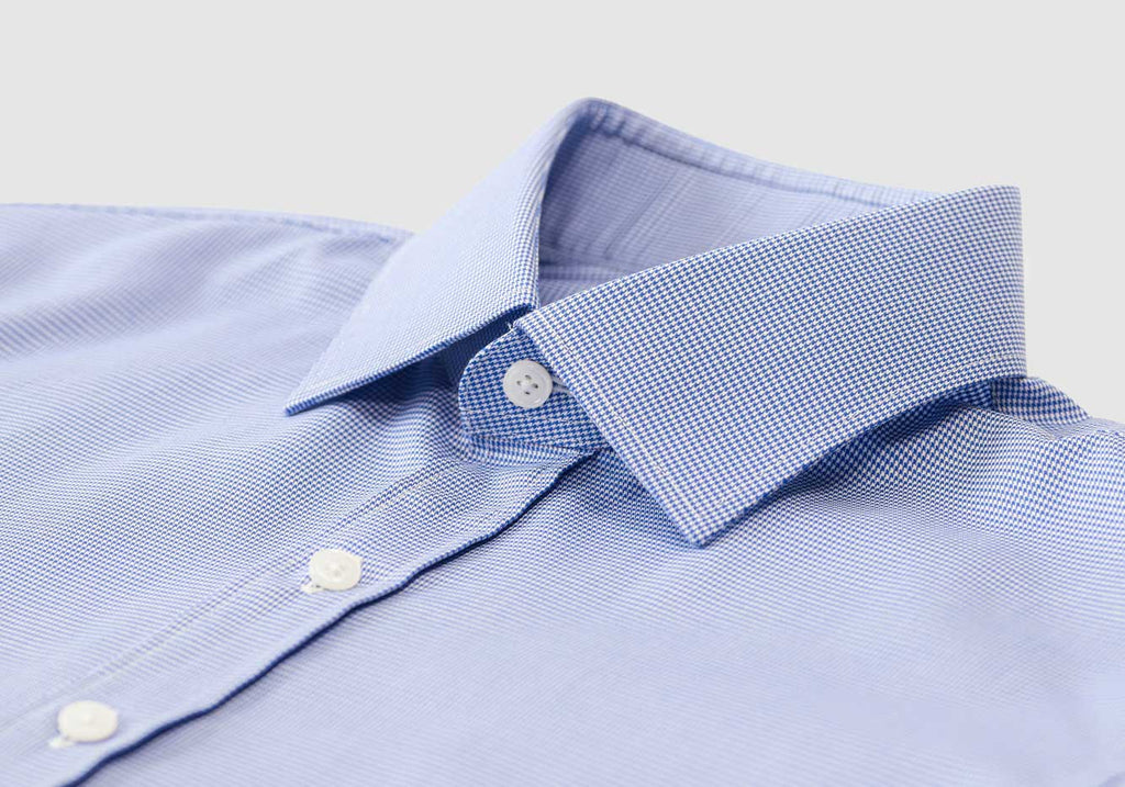 The Blue Wills Houndstooth Custom Shirt Custom Casual Shirt- Ledbury