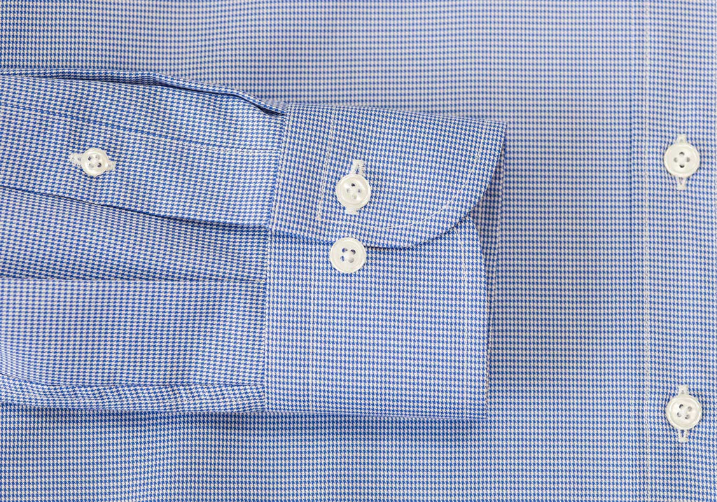 The Blue Wills Houndstooth Custom Shirt Custom Casual Shirt- Ledbury