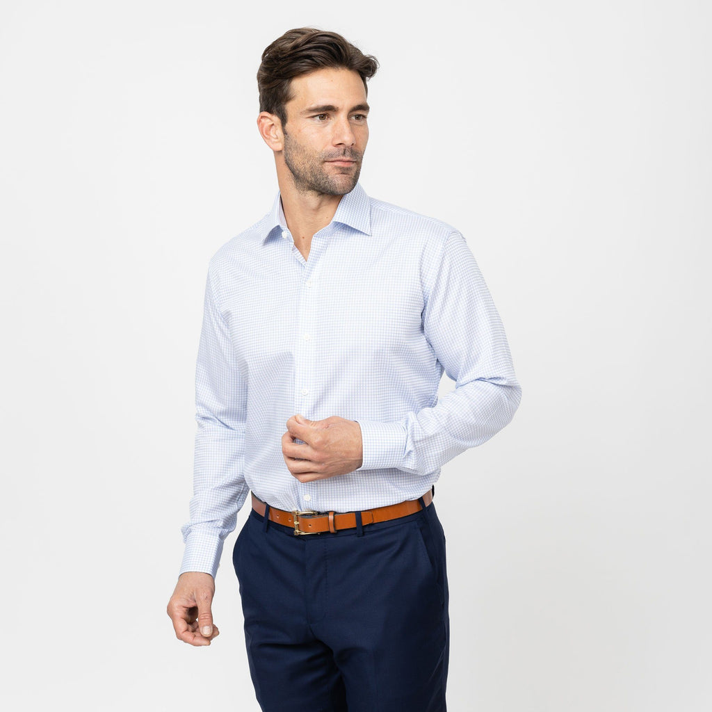 The Blue Windale Check Dress Shirt Dress Shirt- Ledbury