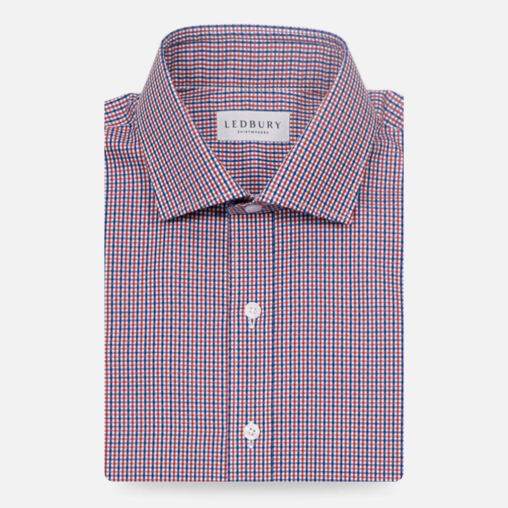 The Red Bressett Tattersall Custom Shirt Custom Dress Shirt- Ledbury