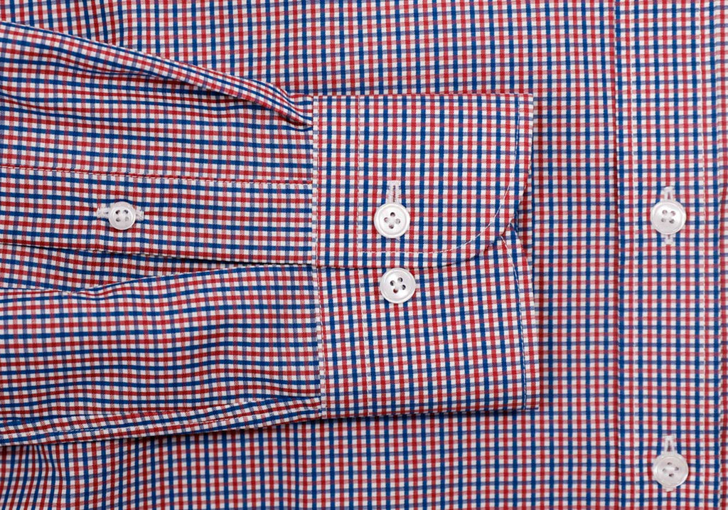 The Red Bressett Tattersall Custom Shirt Custom Dress Shirt- Ledbury