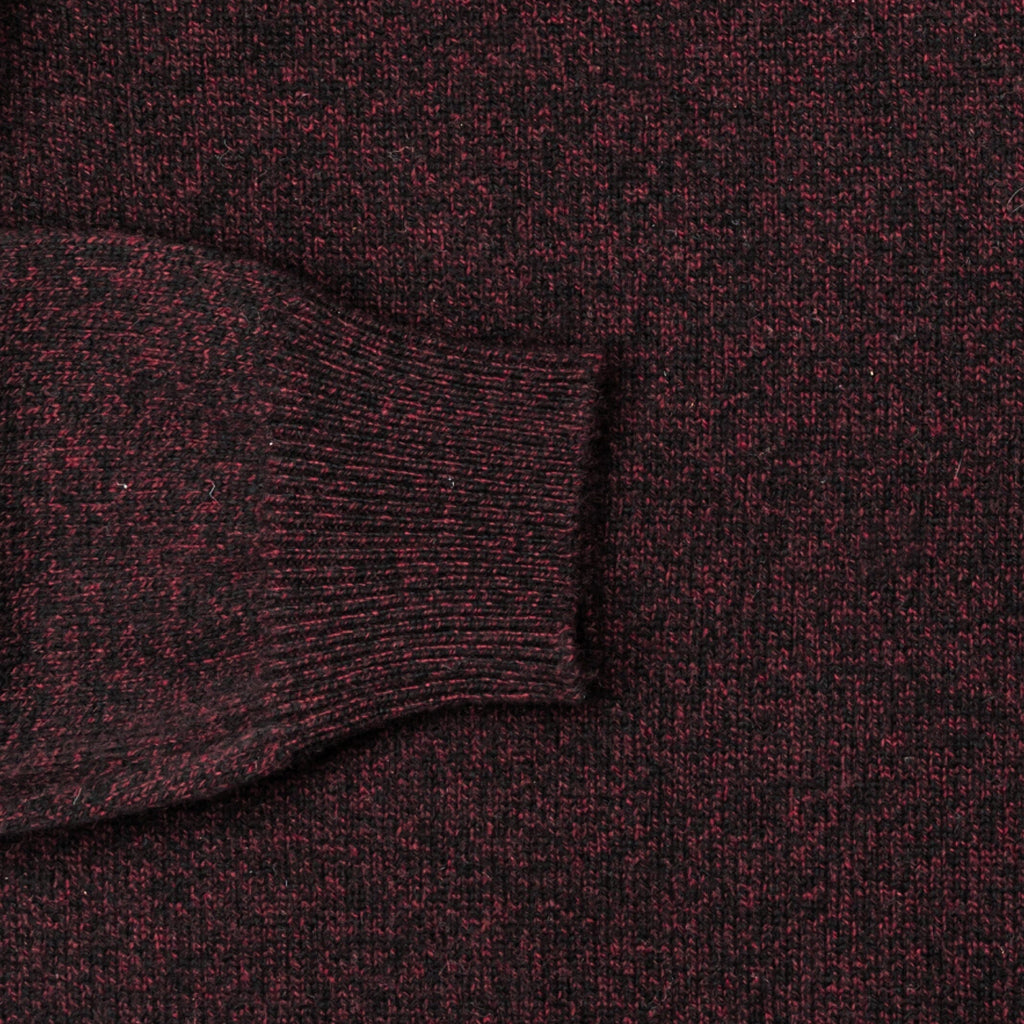 The Dark Burgundy Brewer Mock Neck Sweater Sweater- Ledbury