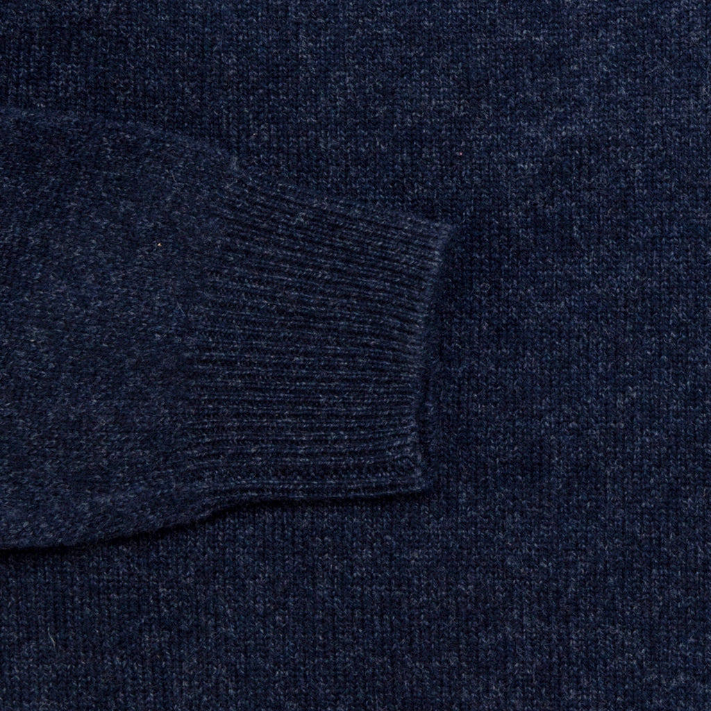 The Navy Heather Brewer Mock Neck Sweater Sweater- Ledbury