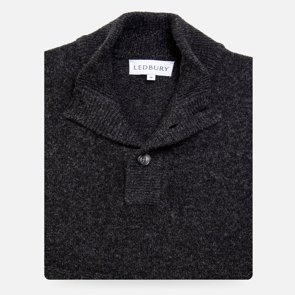 The Dark Grey Brewer Mock Neck Sweater Sweater- Ledbury