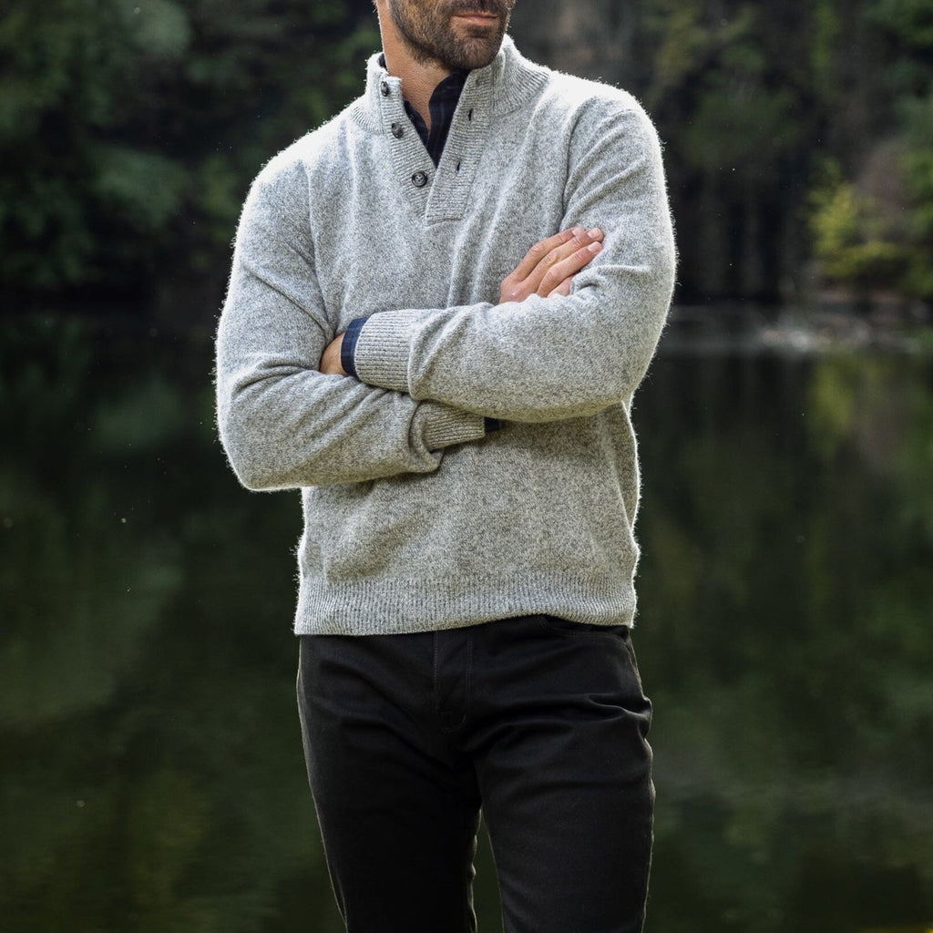 The Smoke Heather Brewer Mock Neck Sweater Sweater- Ledbury