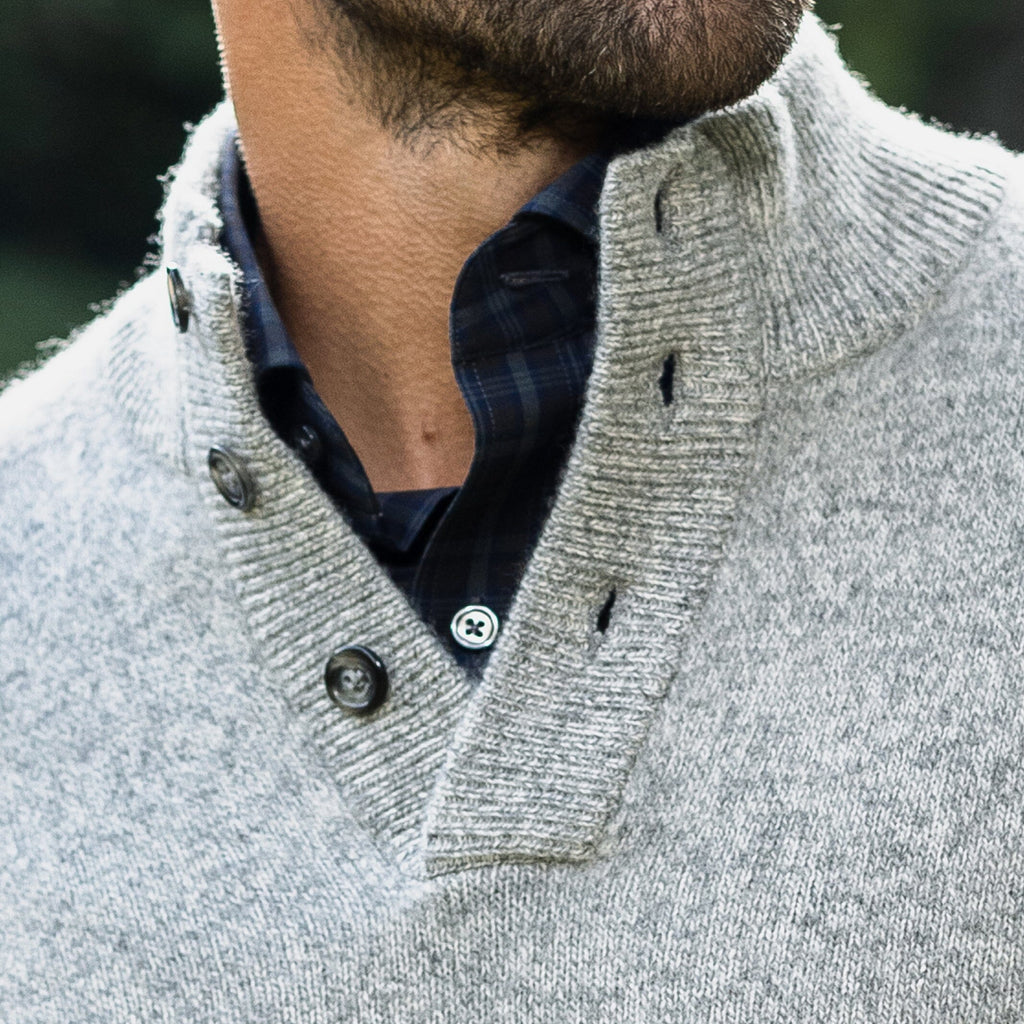 The Smoke Heather Brewer Mock Neck Sweater Sweater- Ledbury