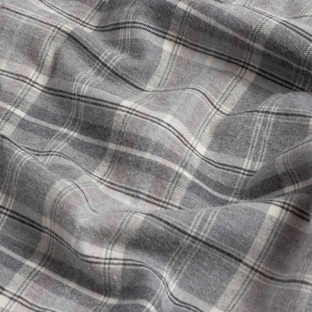 The Light Grey Callisto Cashmere Plaid Casual Shirt Casual Shirt- Ledbury