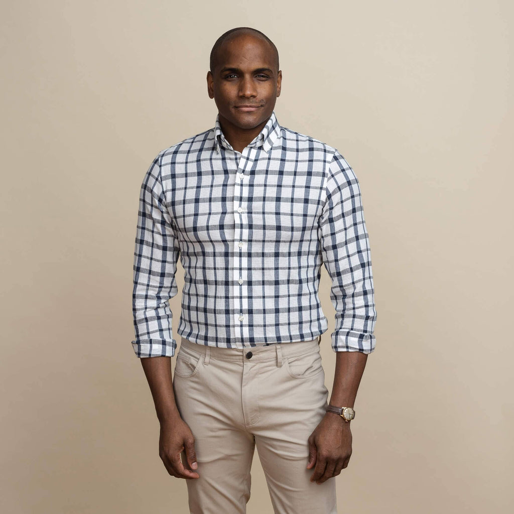 The Ivory Canterberry Check Casual Shirt Casual Shirt- Ledbury