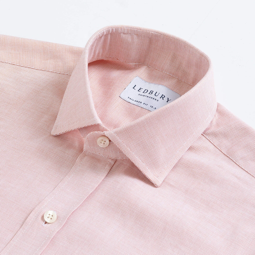 The Orange Carter Panama Oxford Custom Shirt Custom Dress Shirt- Ledbury