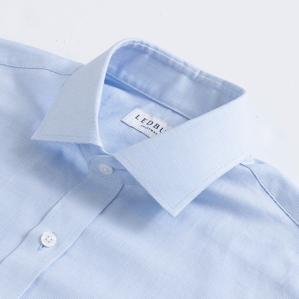 The Light Blue Carter Panama Oxford Custom Shirt Custom Dress Shirt- Ledbury