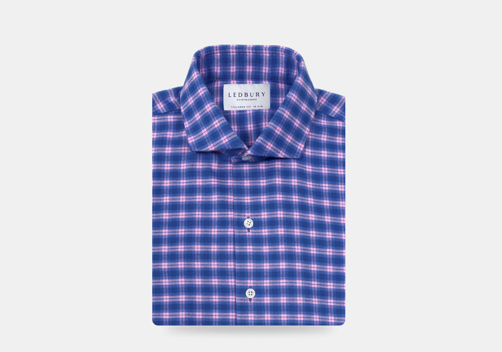 The Cerulean Lincoln Brushed Twill Custom Shirt Custom Casual Shirt- Ledbury