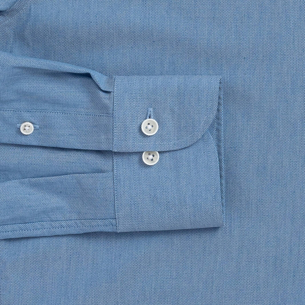 The Washed Indigo Chano Stretch Custom Shirt Custom Casual Shirt- Ledbury