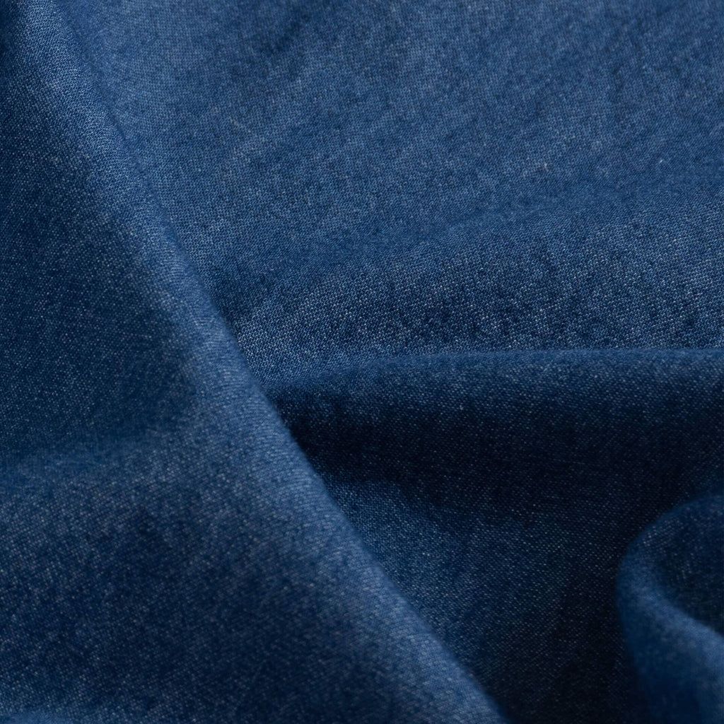 The Denim Blue Charlap Indigo Denim Custom Shirt Custom Casual Shirt- Ledbury
