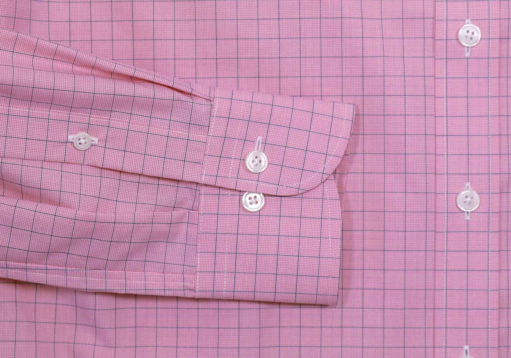 The Pink Clarendon Check Custom Shirt Custom Dress Shirt- Ledbury