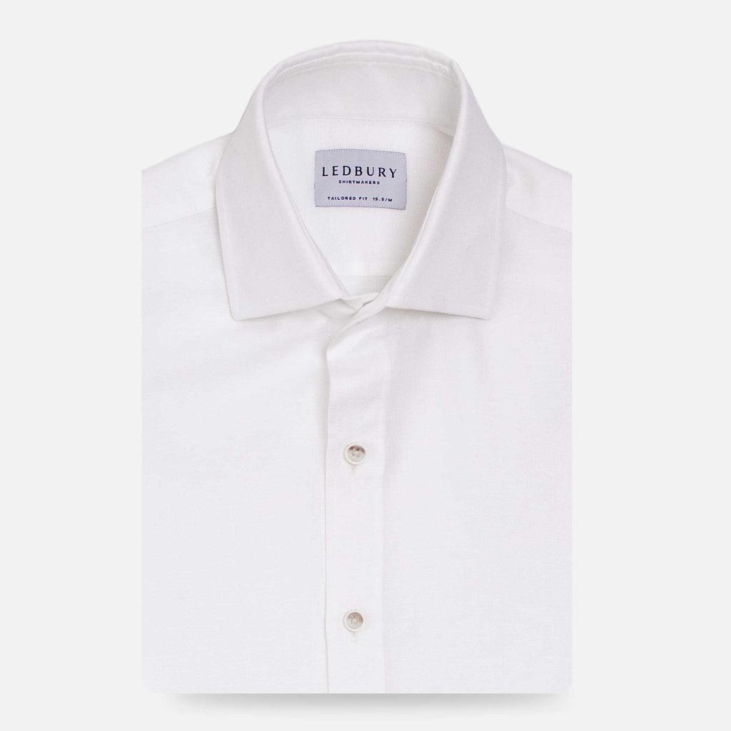 The White Clevenger Cotton Linen Casual Shirt Casual Shirt- Ledbury