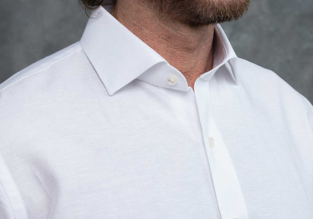 The White Clevenger Cotton Linen Casual Shirt Casual Shirt- Ledbury