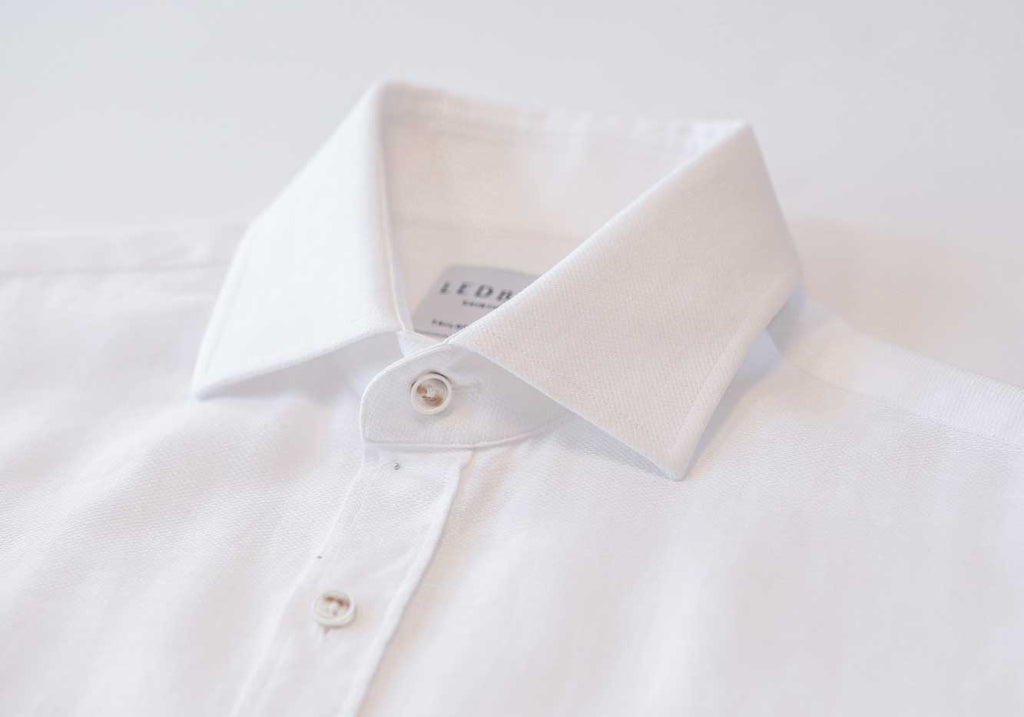 The White Clevenger Cotton Linen Casual Shirt Casual Shirt- Ledbury