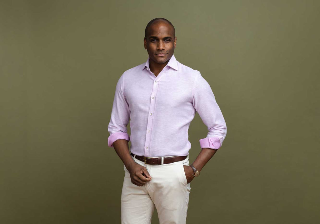 The Pale Pink Clevenger Cotton Linen Casual Shirt Casual Shirt- Ledbury
