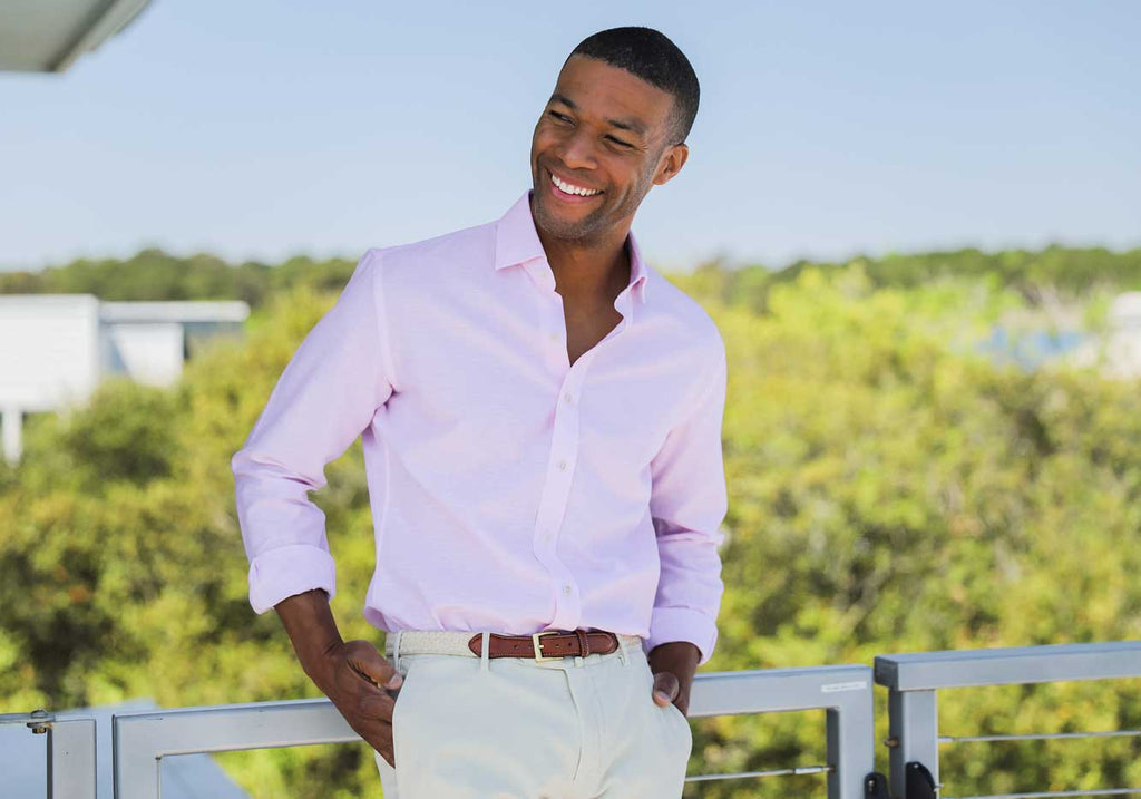 The Pale Pink Clevenger Cotton Linen Casual Shirt Casual Shirt- Ledbury
