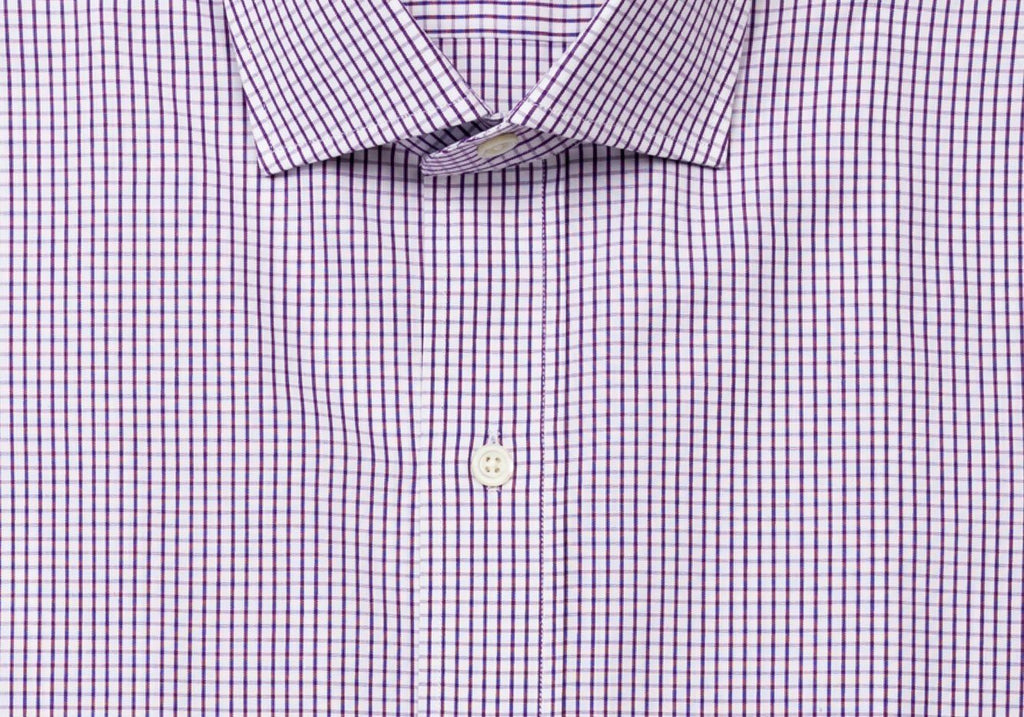 The Purple Coleridge Box Check Dress Shirt Dress Shirt- Ledbury