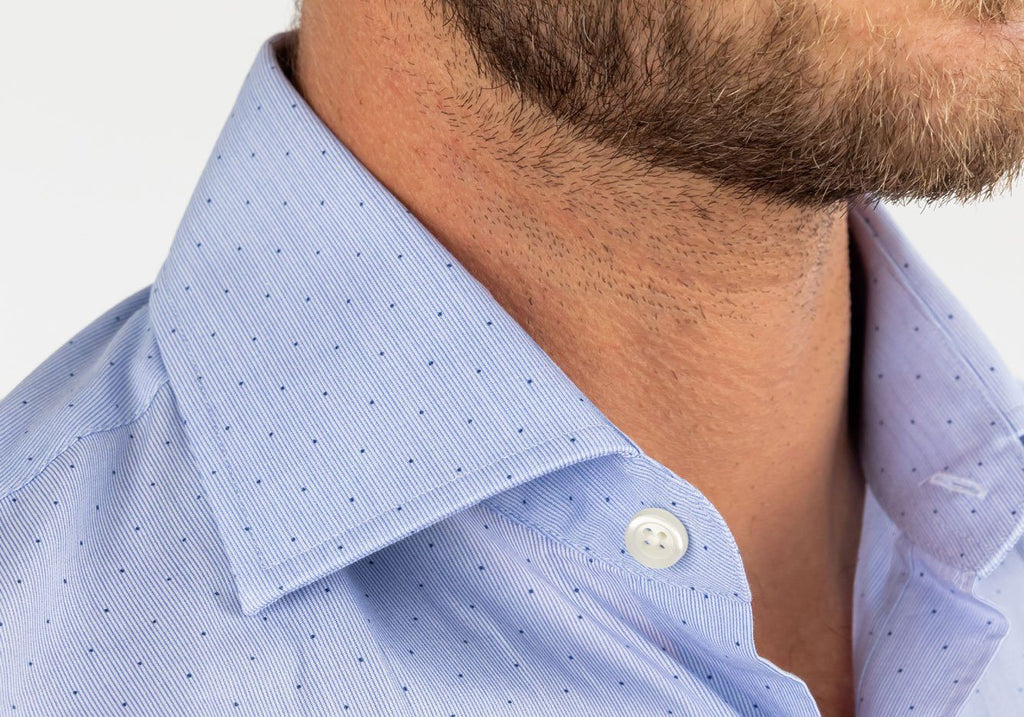 The Blue Conlon Dot Dress Shirt Dress Shirt- Ledbury
