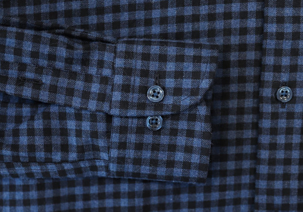 The Navy Corbett Gingham Casual Shirt Casual Shirt- Ledbury
