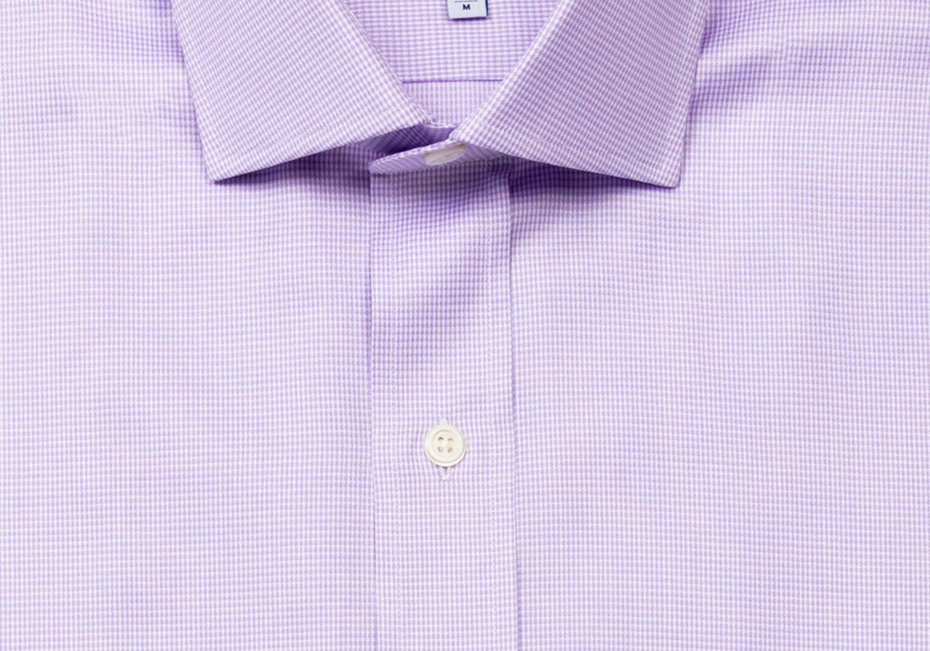 The Lavender Danvers Houndstooth Dress Shirt Dress Shirt- Ledbury