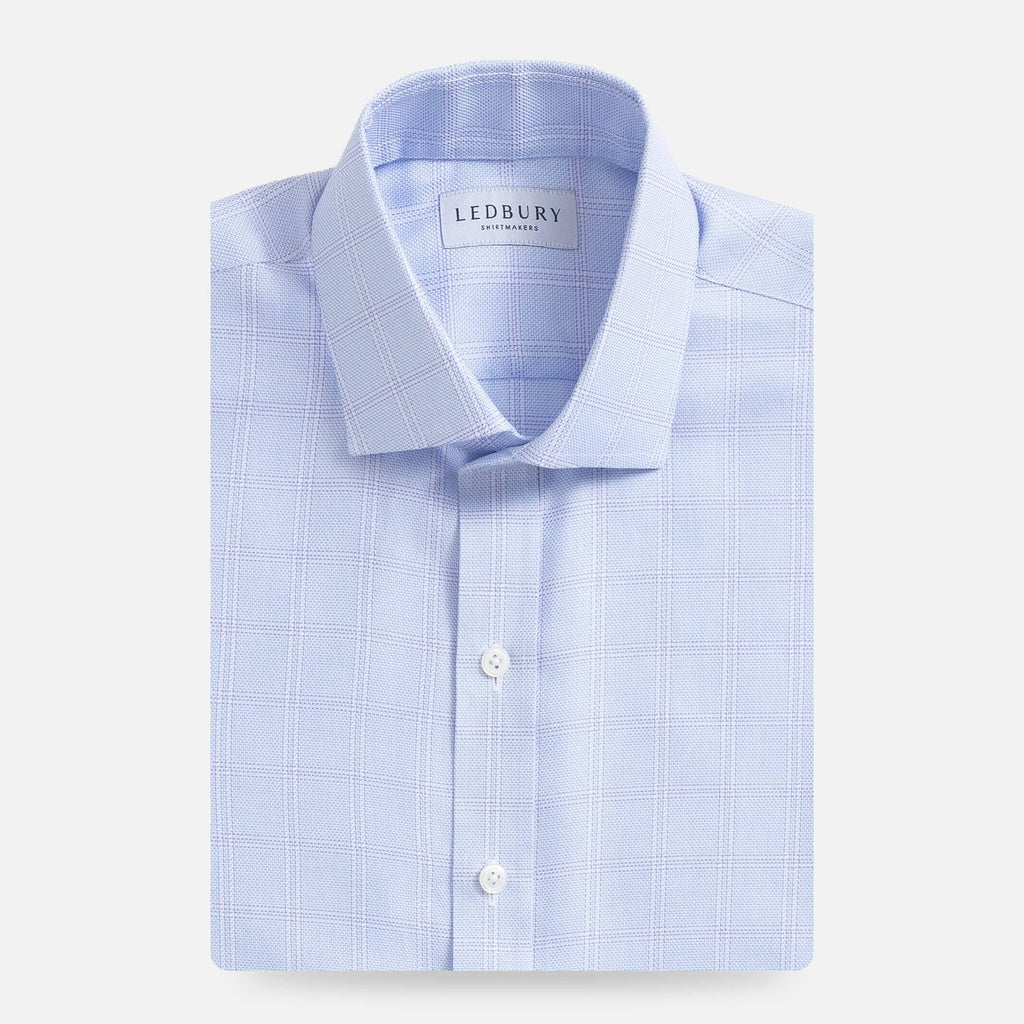 The Lavender Danvers Windowpane Custom Shirt Custom Dress Shirt- Ledbury