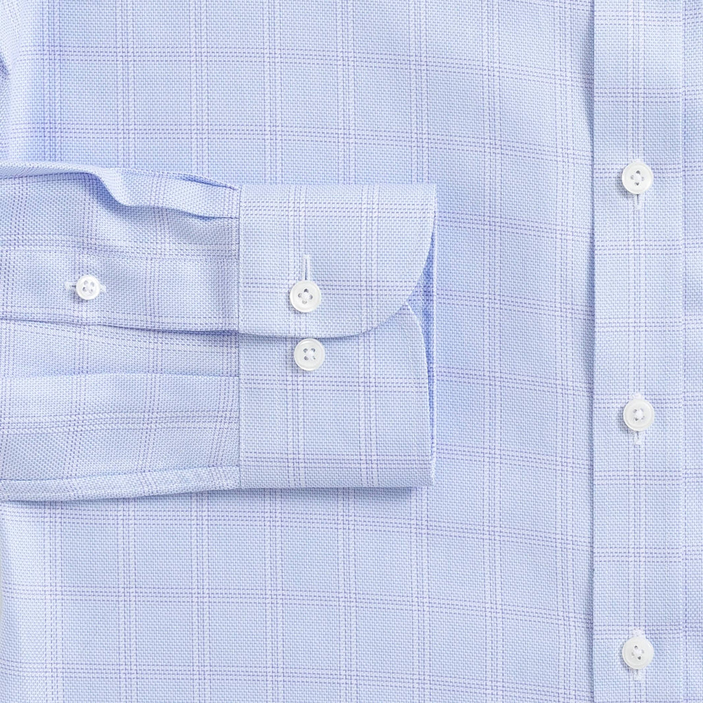 The Lavender Danvers Windowpane Dress Shirt Dress Shirt- Ledbury