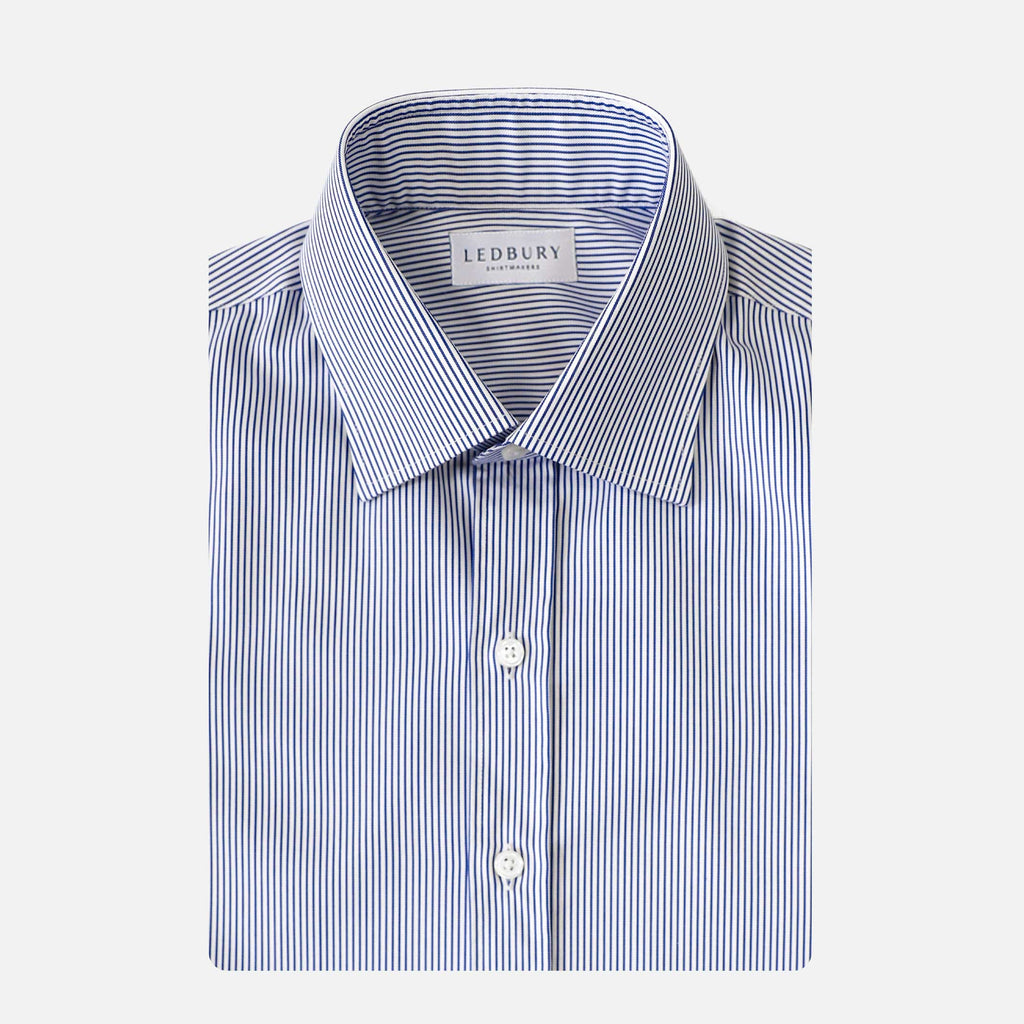 The Dark Blue Grove Stripe Custom Shirt Custom Dress Shirt- Ledbury