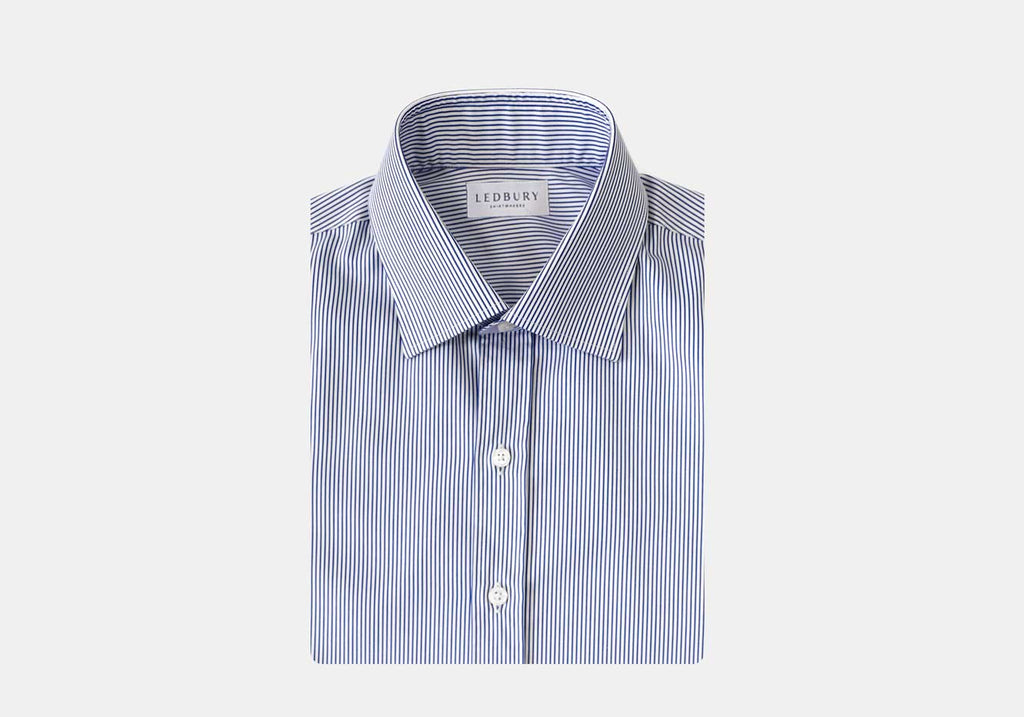 The Dark Blue Grove Stripe Custom Shirt Custom Dress Shirt- Ledbury