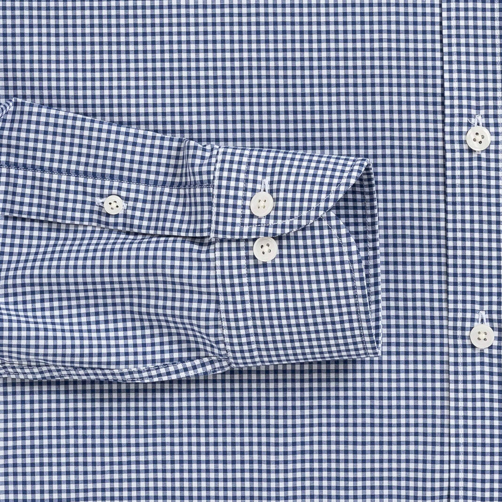 The Navy Dawsom Gingham Dress Shirt Dress Shirt- Ledbury