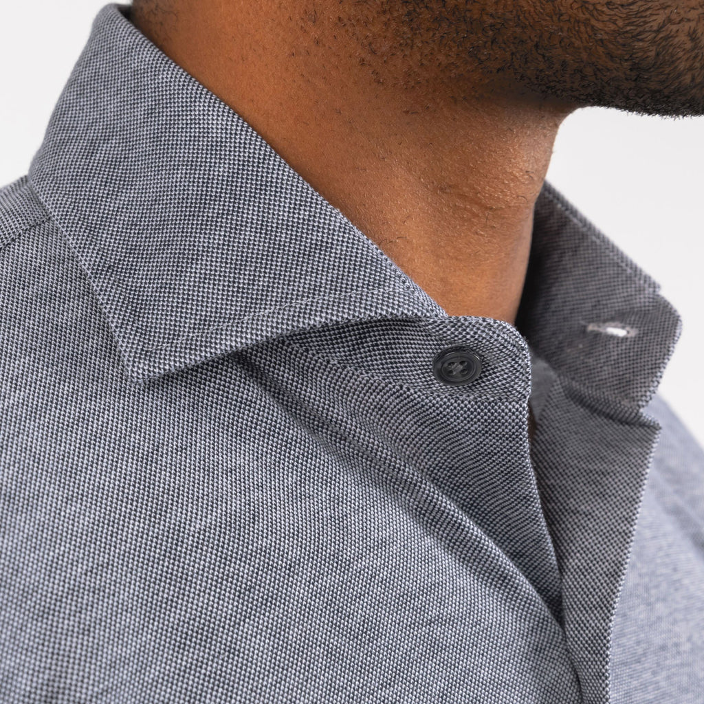 The Deming Birdseye Performance Knit Shirt Casual Shirt- Ledbury