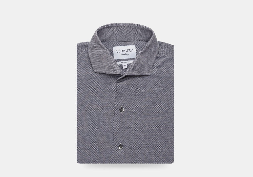 The Deming Birdseye Performance Knit Shirt Casual Shirt- Ledbury