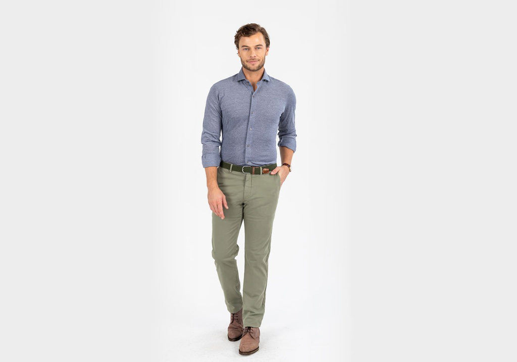 The Deming Birdseye Performance Knit Shirt Casual Shirt- Ledbury