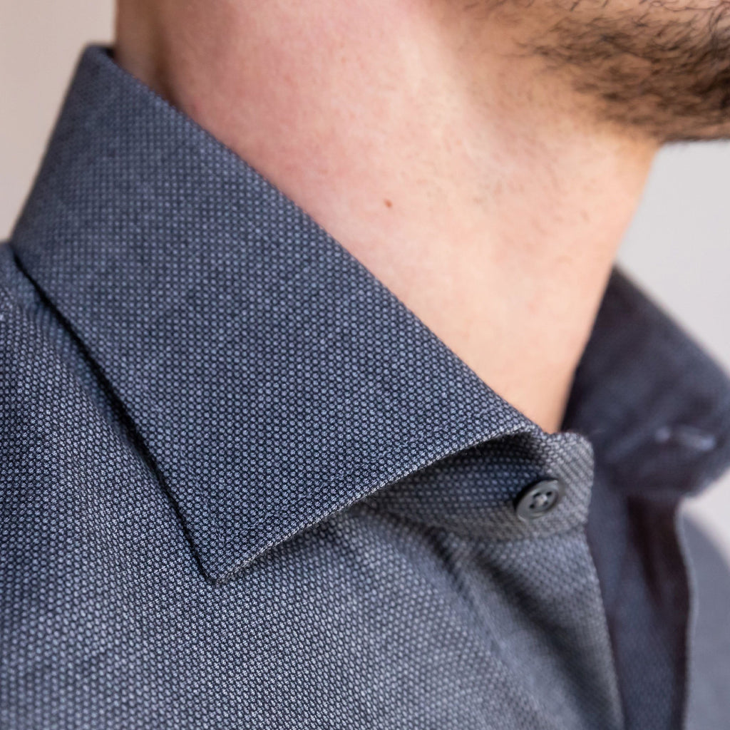 The Charcoal Heather Denbigh Luxe Oxford Casual Shirt Casual Shirt- Ledbury