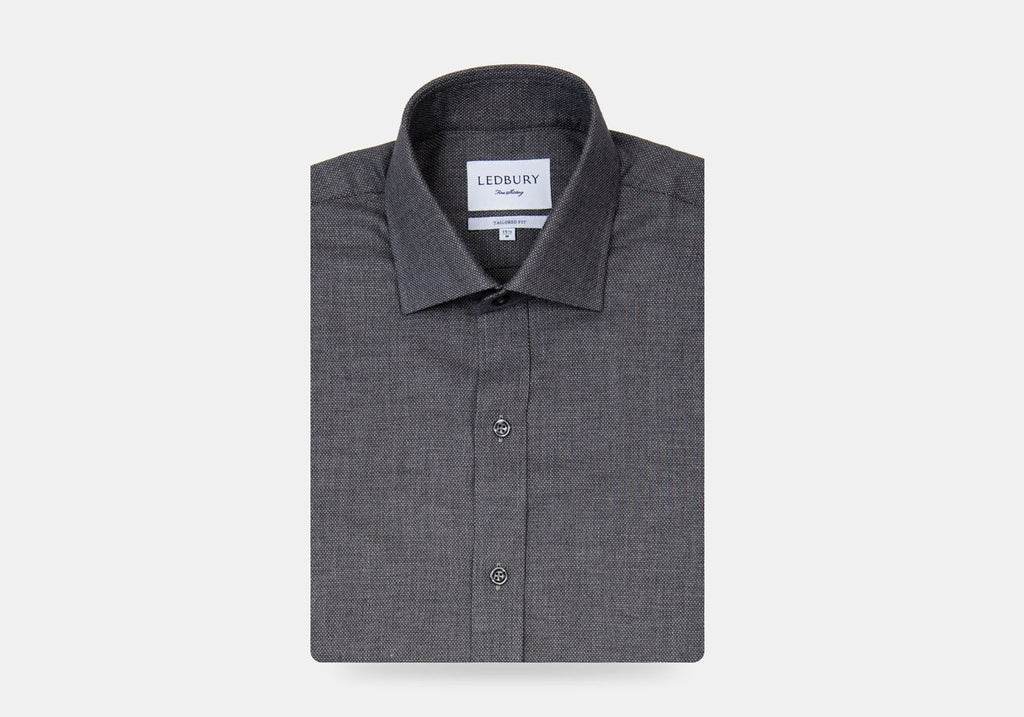The Charcoal Heather Denbigh Luxe Oxford Casual Shirt Casual Shirt- Ledbury