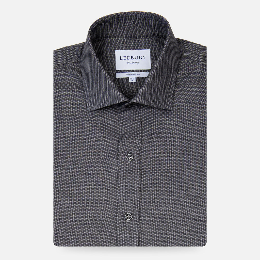 The Charcoal Heather Denbigh Luxe Oxford Casual Shirt Casual Shirt- Ledbury