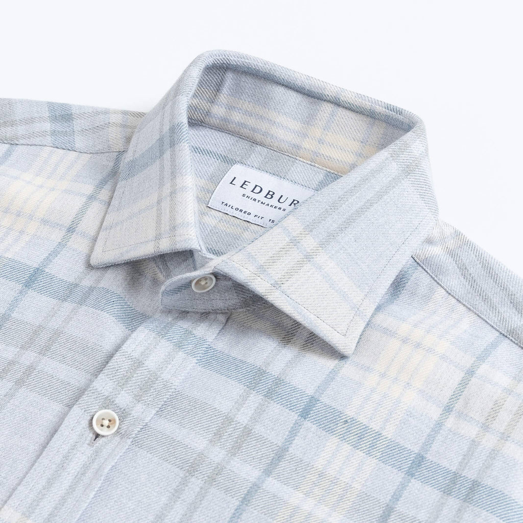 The Albini Cream Elkhart Plaid Flannel Casual Shirt Casual Shirt- Ledbury