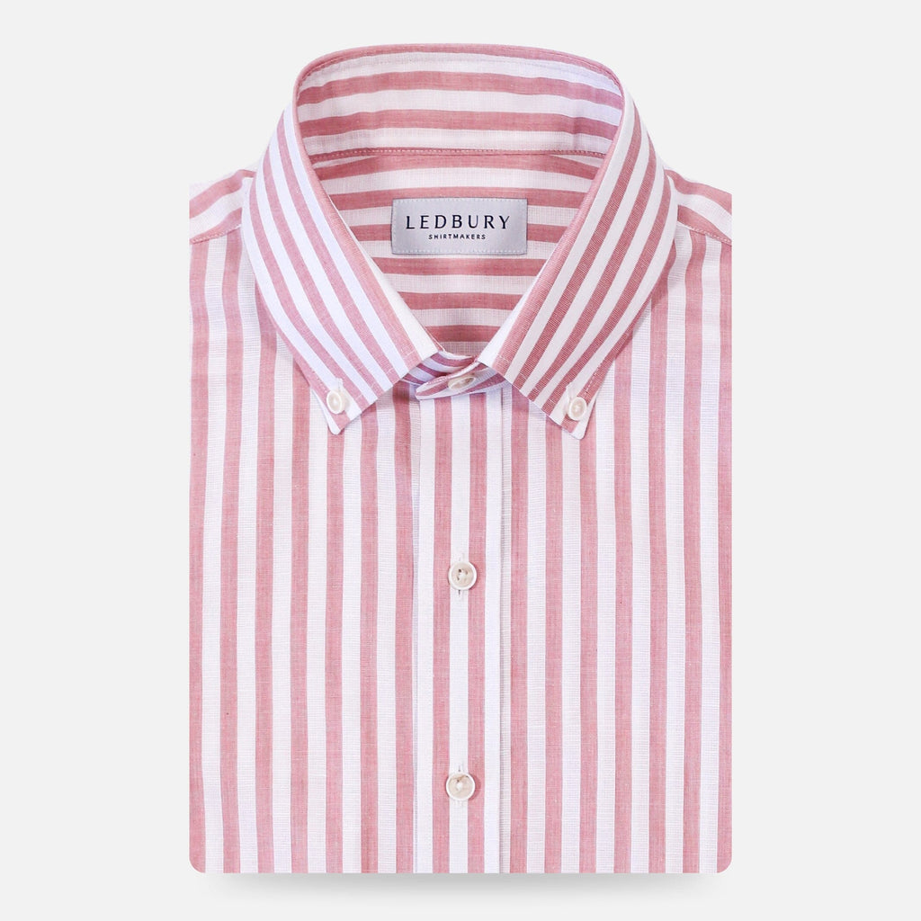 The Red Heather Emerick Stripe Custom Shirt Custom Dress Shirt- Ledbury