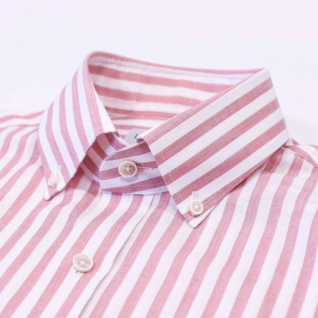 The Red Heather Emerick Stripe Custom Shirt Custom Dress Shirt- Ledbury