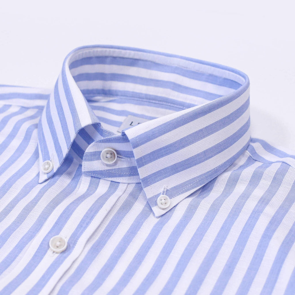 The Light Blue Heather Emerick Stripe Casual Shirt Casual Shirt- Ledbury
