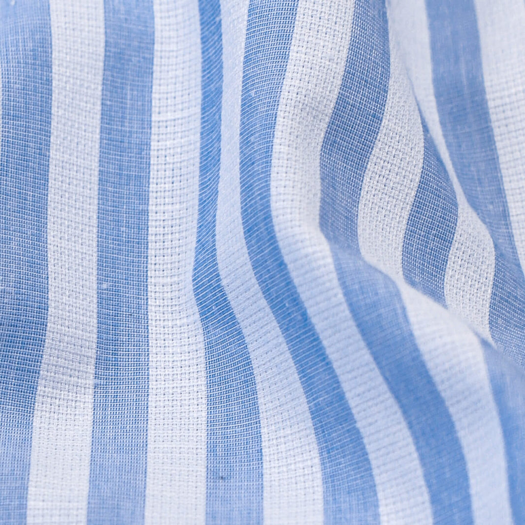 The Light Blue Heather Emerick Cotton Linen Custom Shirt Custom Casual Shirt- Ledbury