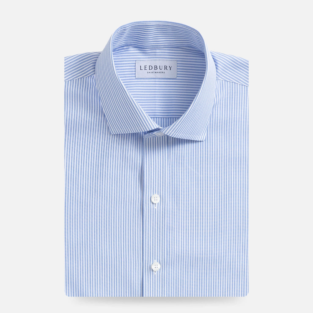 The Blue Evanston Stripe Dress Shirt Dress Shirt- Ledbury