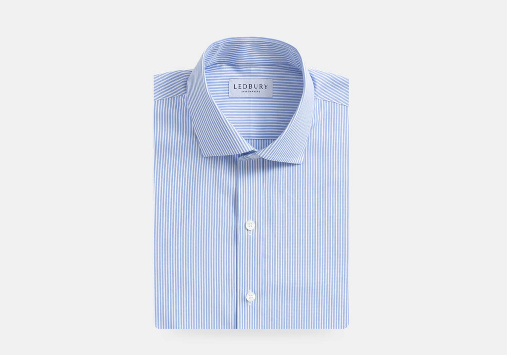 The Blue Evanston Stripe Dress Shirt Dress Shirt- Ledbury